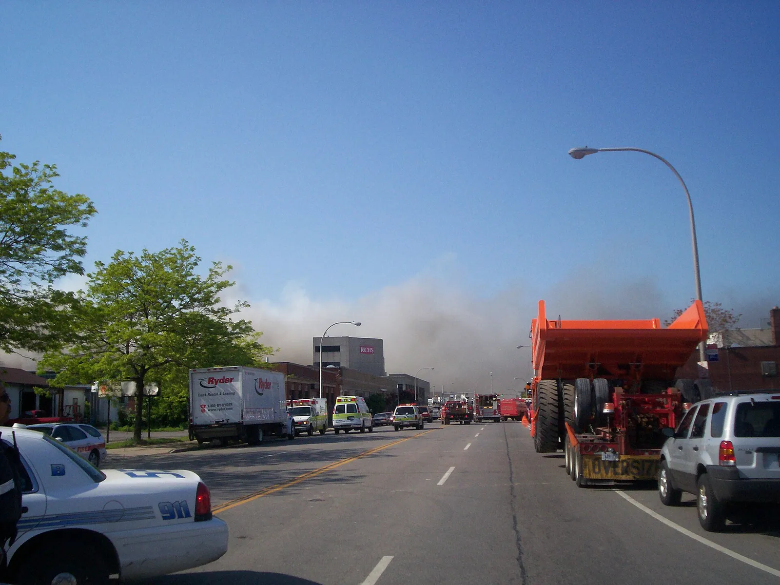 Heavy black smoke rises from a structure fire (file photo).