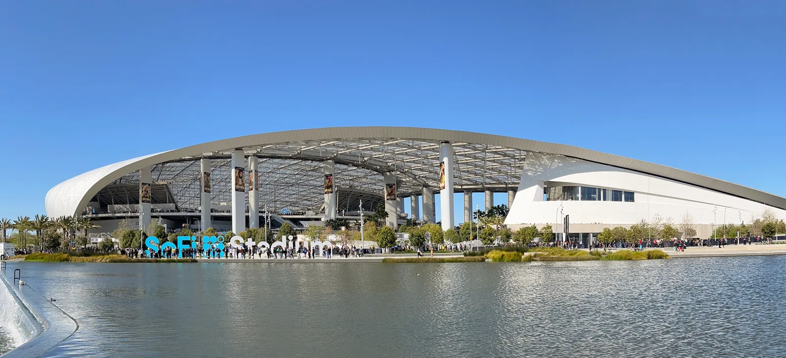 SoFi Stadium at Hollywood Park in Inglewood.