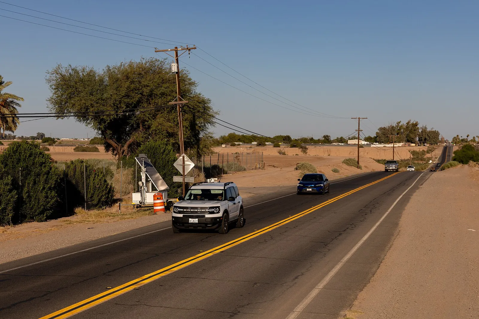 Automated license-plate-reader cameras along a California road (file photo).