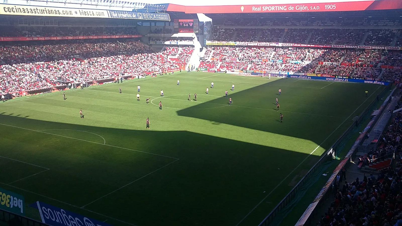 El Molinon stadium in Gijon, Spain, site of the 1982 'Disgrace of Gijon' match.