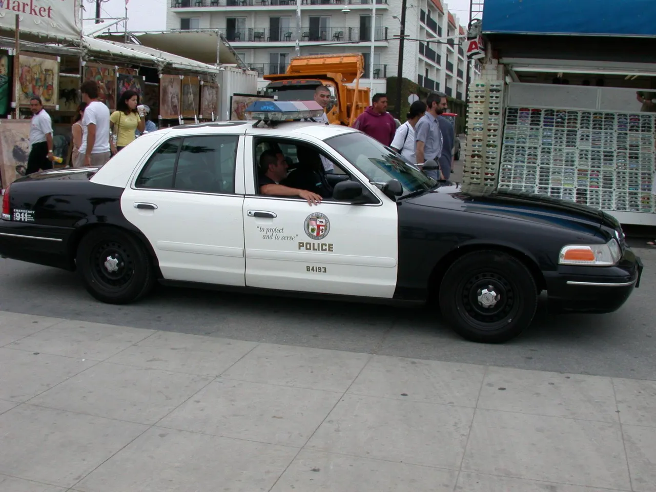 A Los Angeles Police Department patrol car.