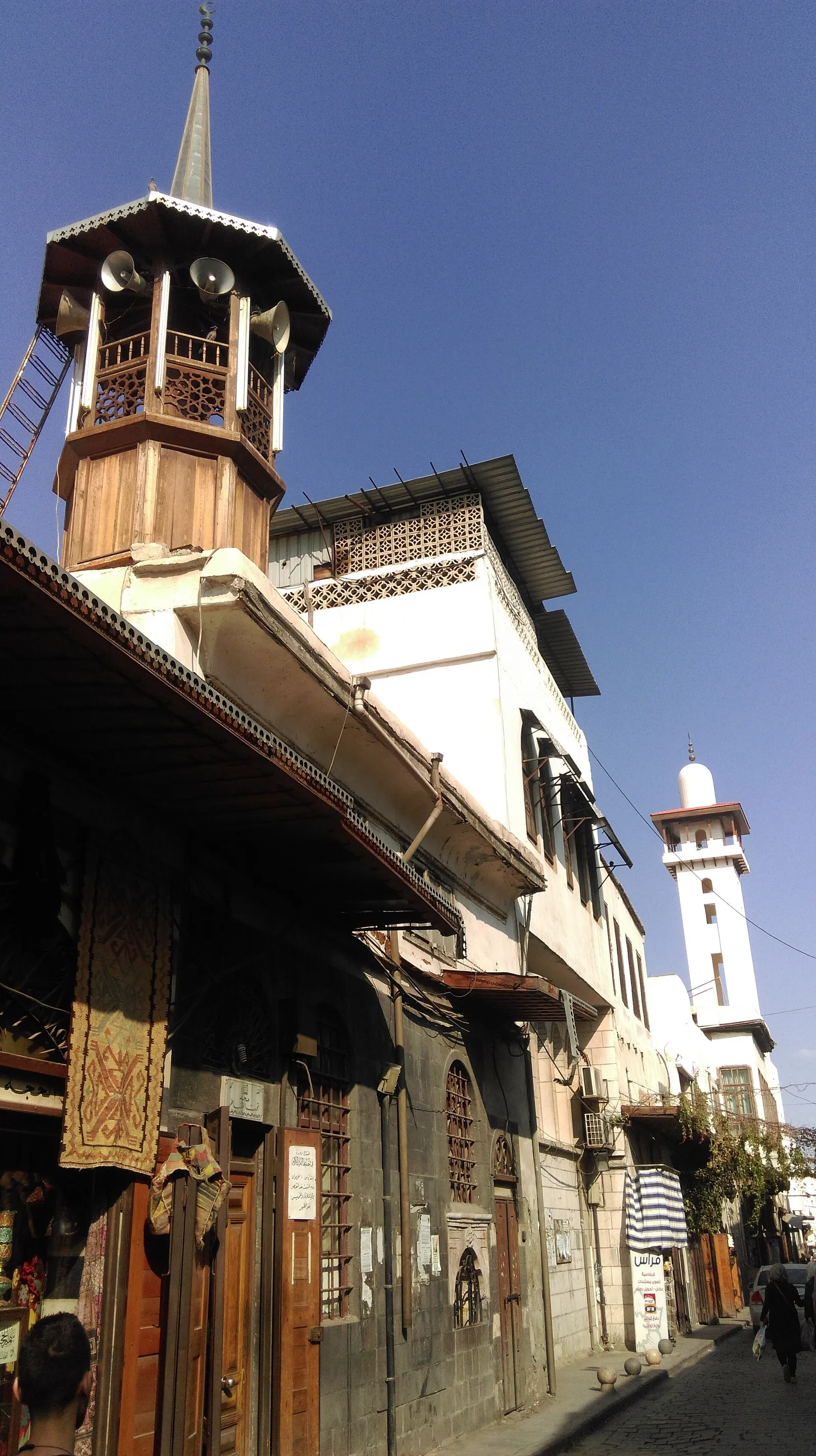 A street in the old town of Damascus, Syria.