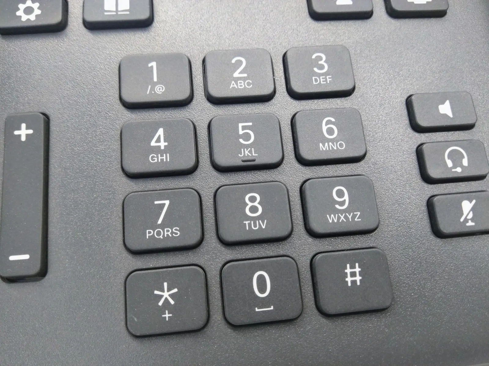 A telephone keypad.