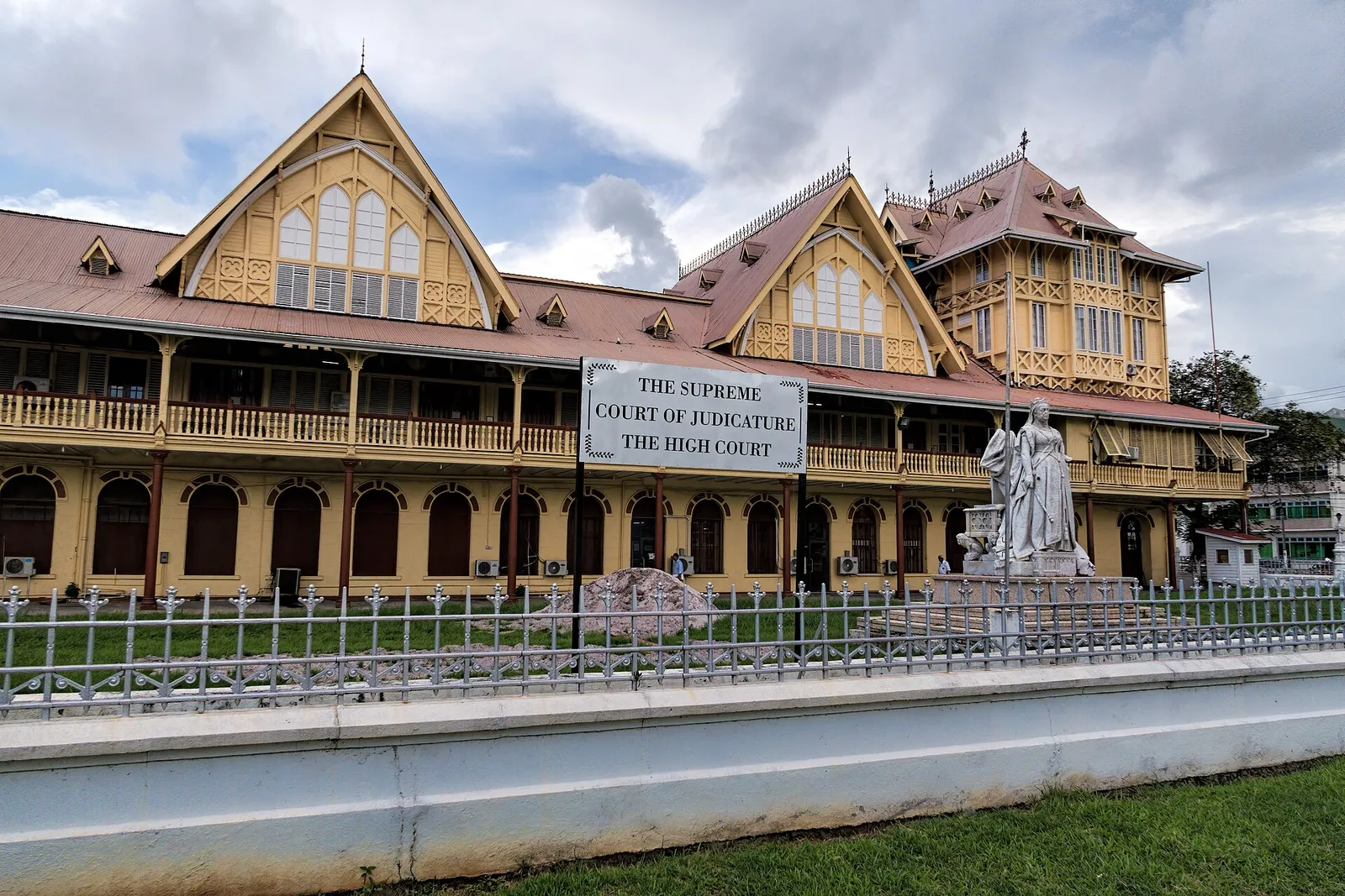 The Supreme Court building in Georgetown, Guyana, the capital the ferry sailed from