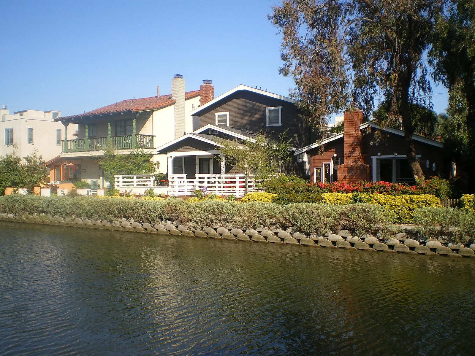 The Venice Canal district in Los Angeles