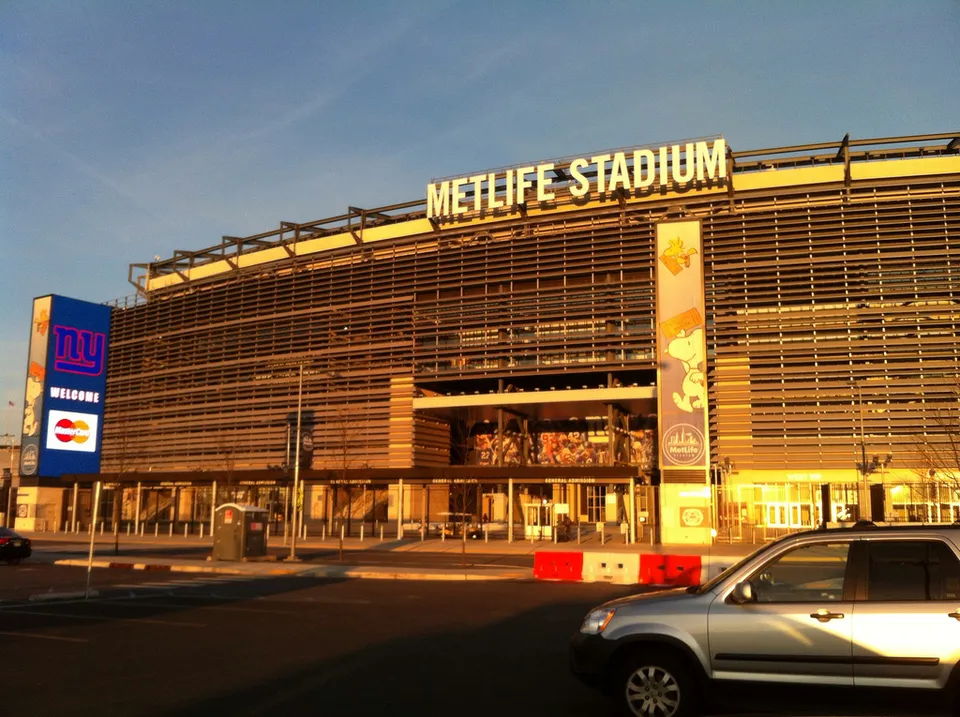 The exterior of MetLife Stadium in East Rutherford, New Jersey, site of the World Cup final