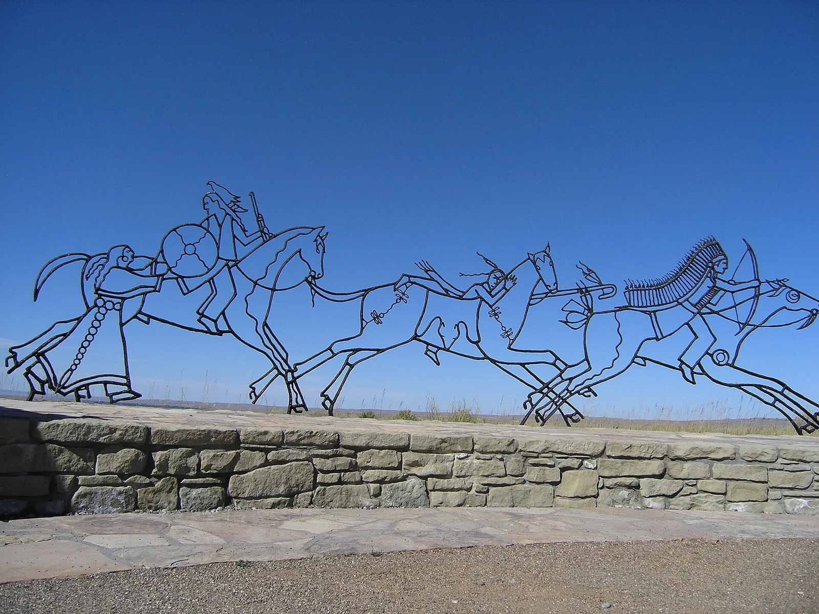 The Indian Memorial at Little Bighorn Battlefield National Monument in Montana.