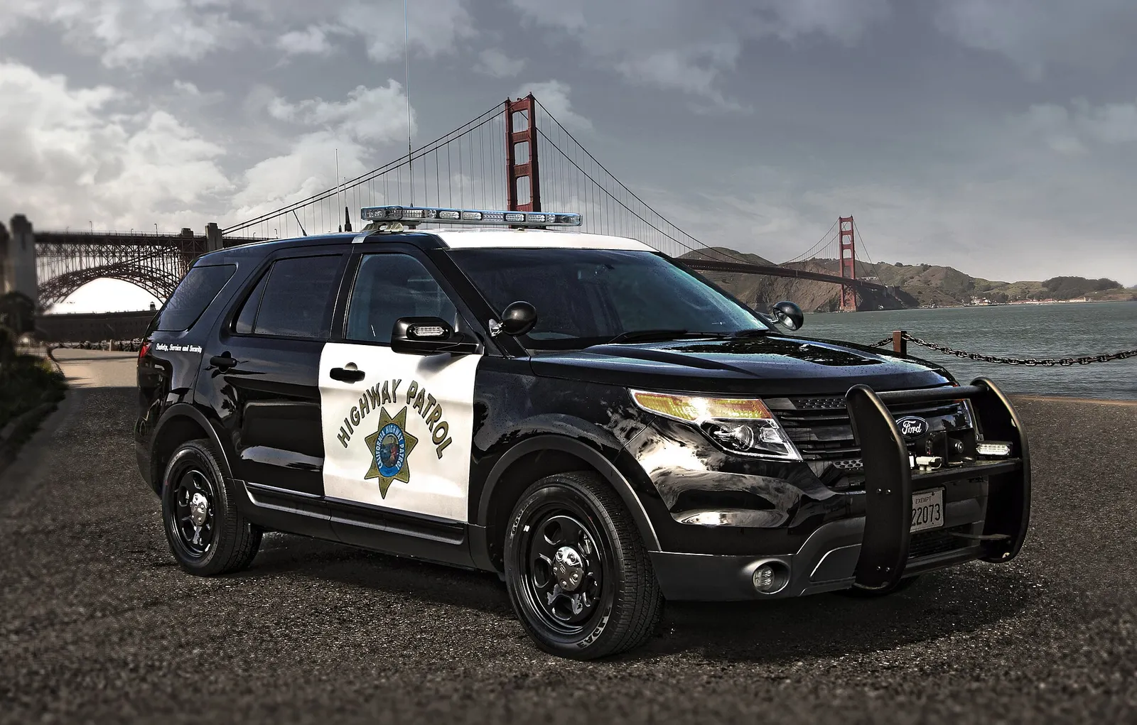 A California police vehicle.