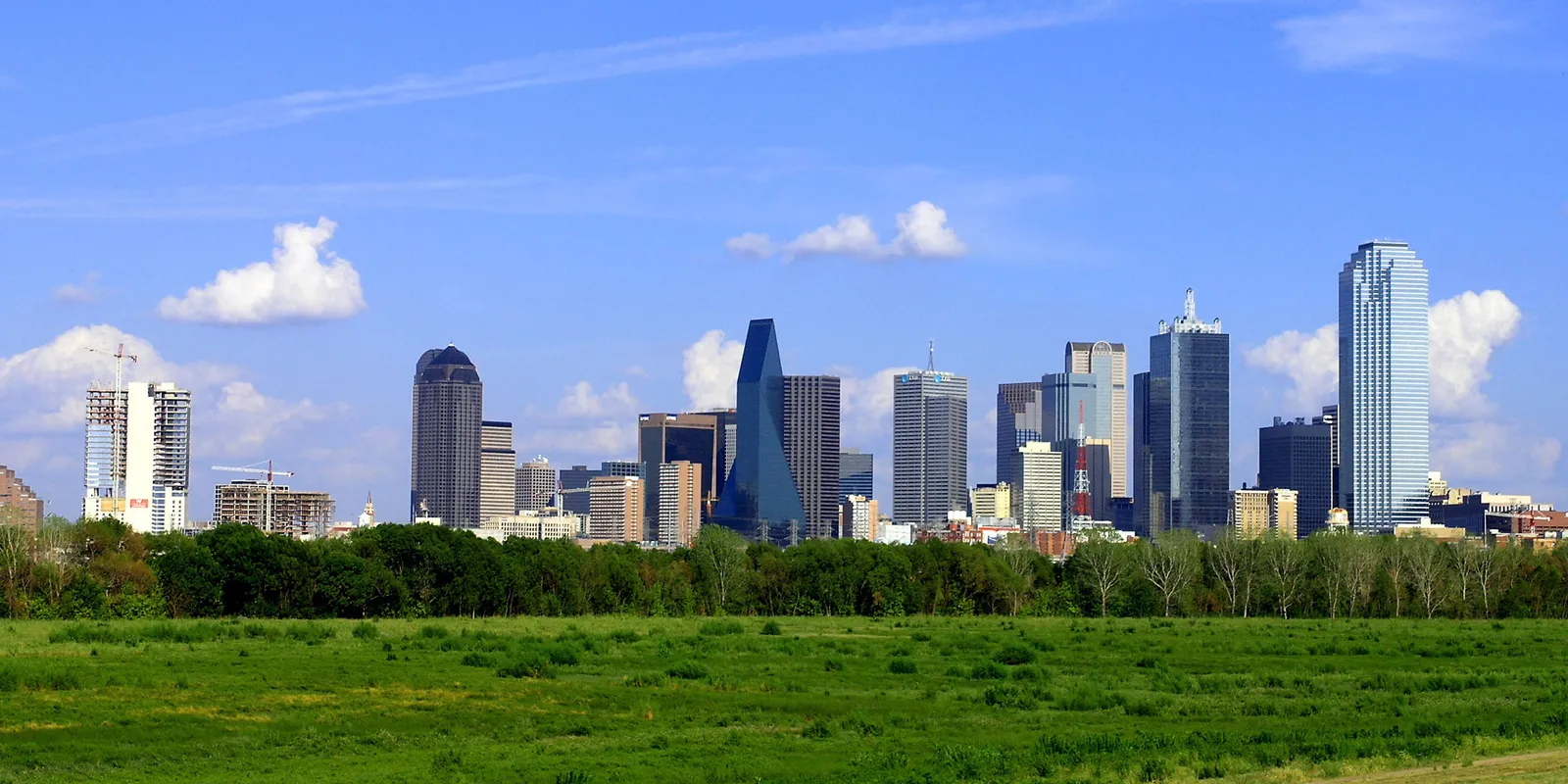 The Dallas, Texas skyline.