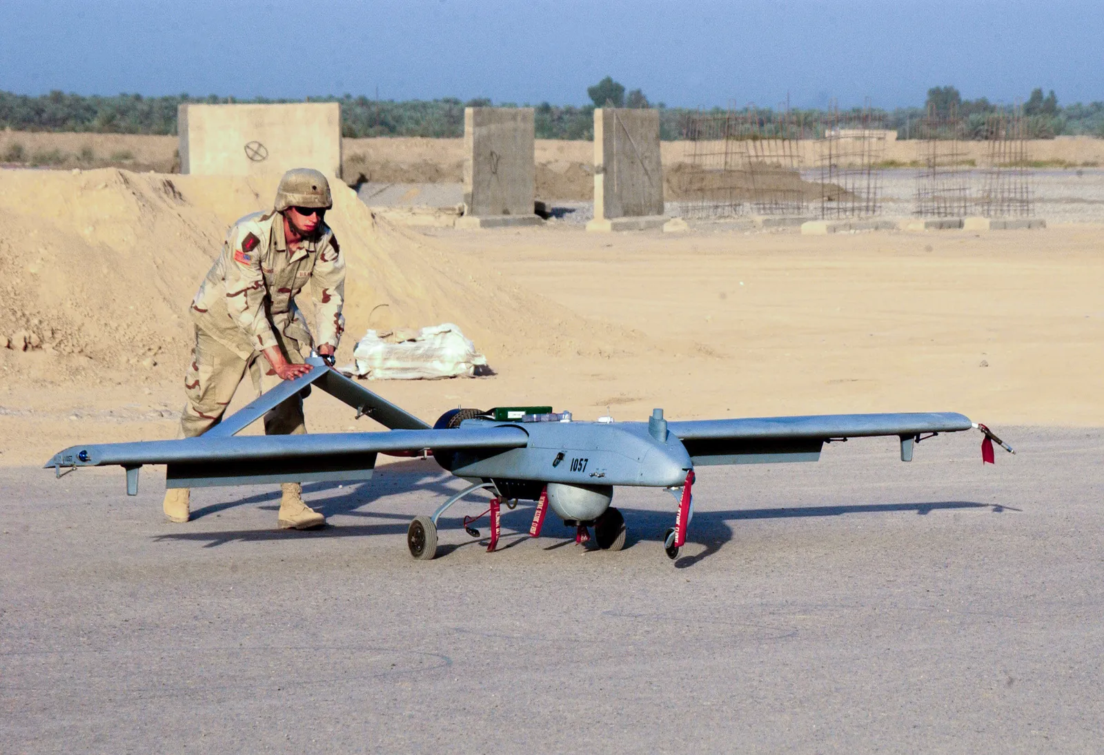 A military unmanned aerial vehicle.