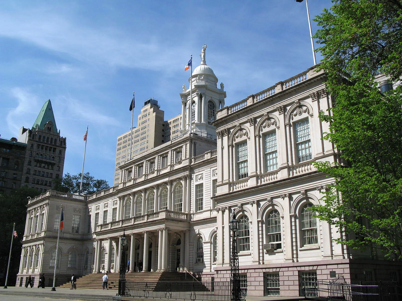 New York City Hall in Manhattan.
