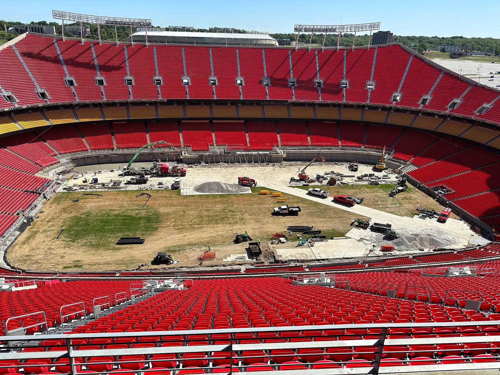 A U.S. stadium being prepared for the 2026 World Cup.