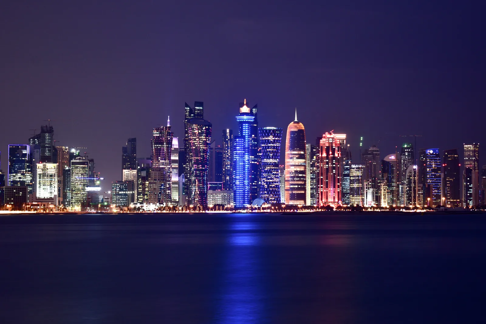 The West Bay skyline of Doha, Qatar.