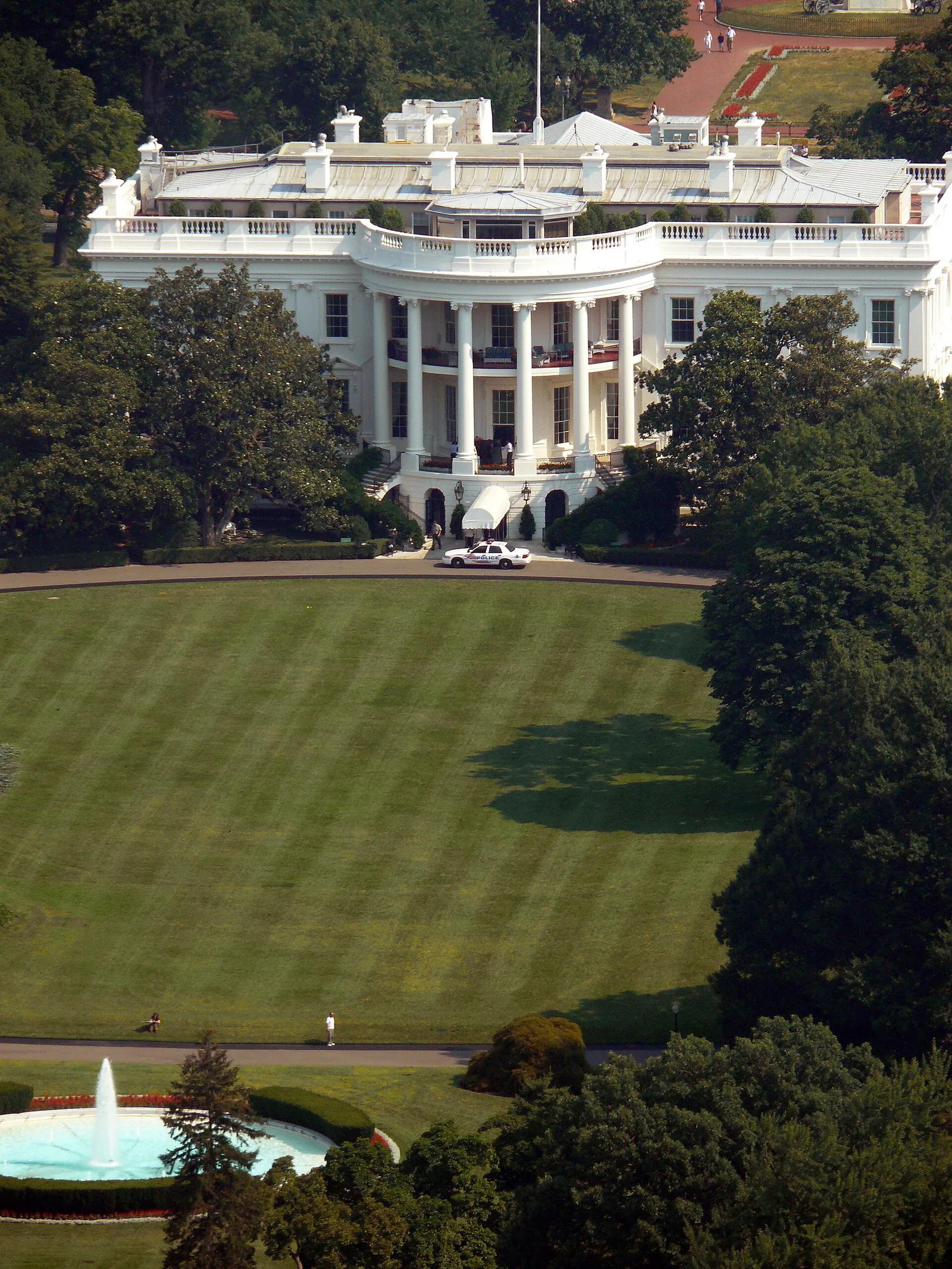 The White House, memorably destroyed in the film 'Independence Day.'