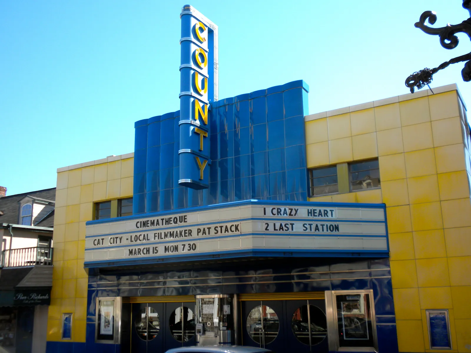 A movie theater.