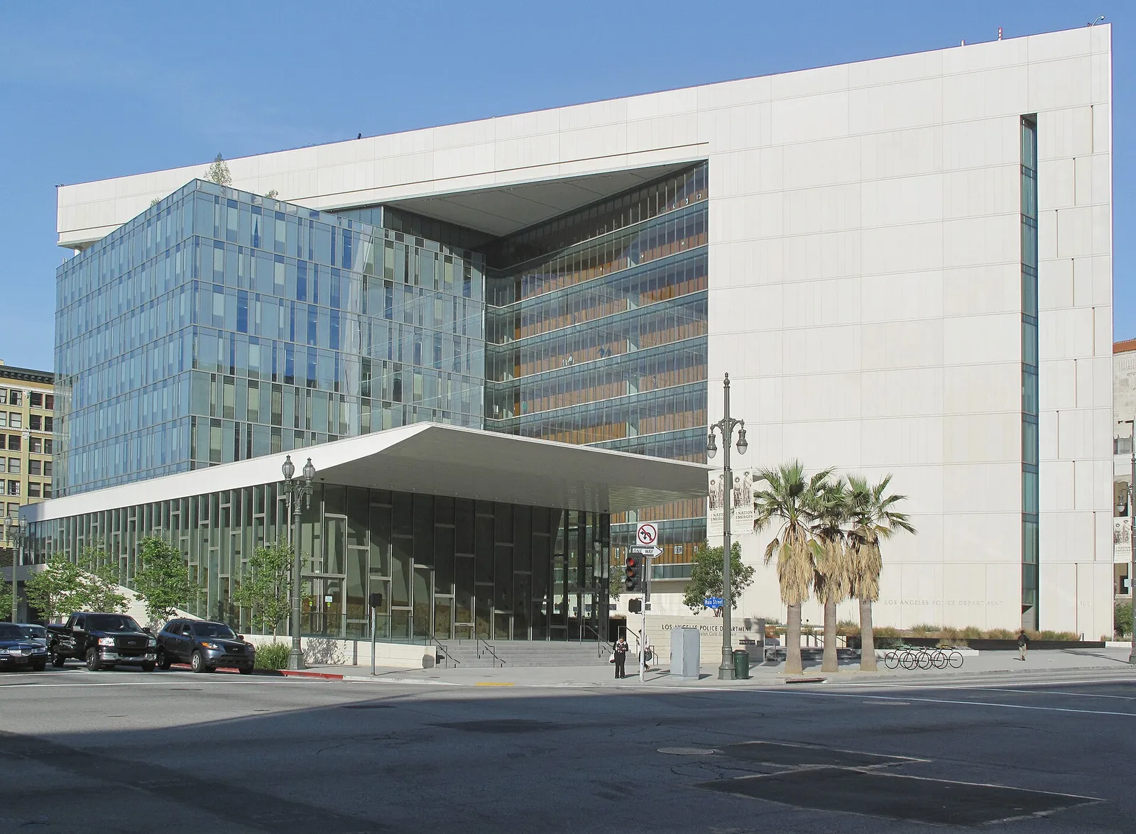 Los Angeles Police Department headquarters in downtown Los Angeles.