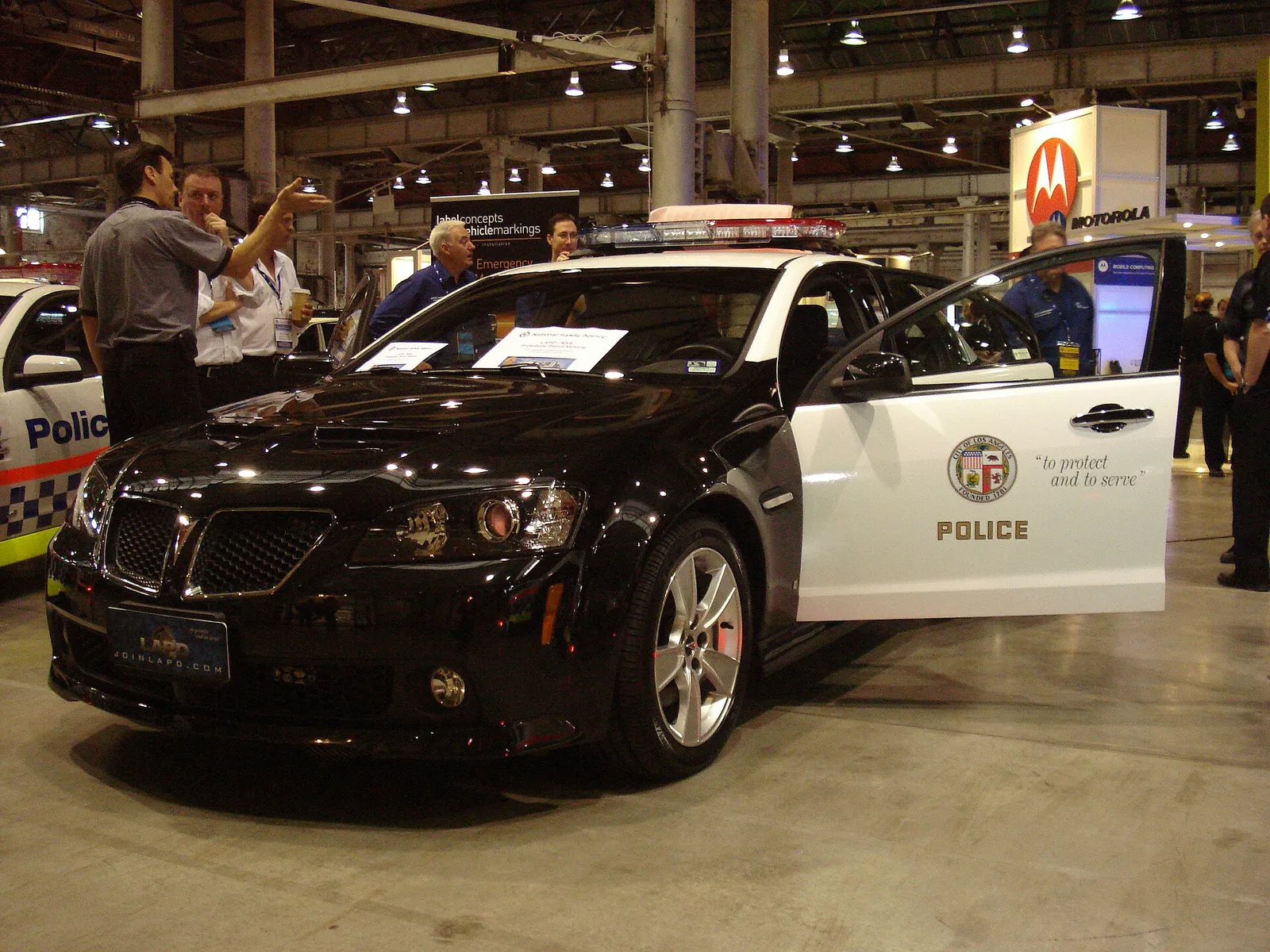 A marked Los Angeles Police Department patrol car