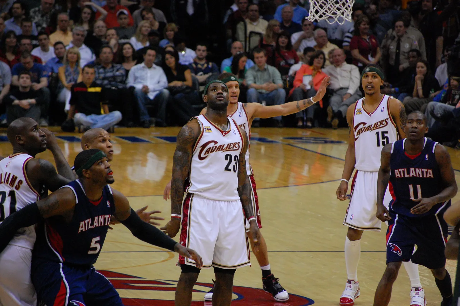LeBron James on the basketball court.