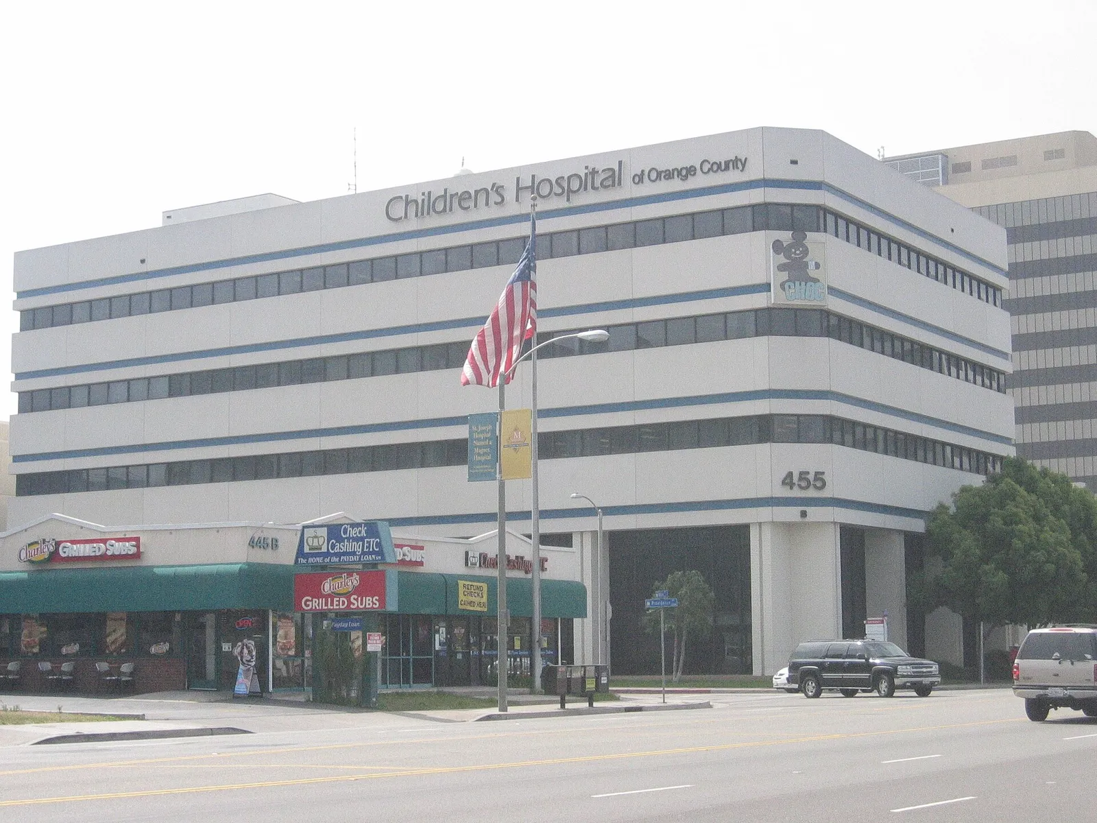 Exterior of Children's Hospital of Orange County