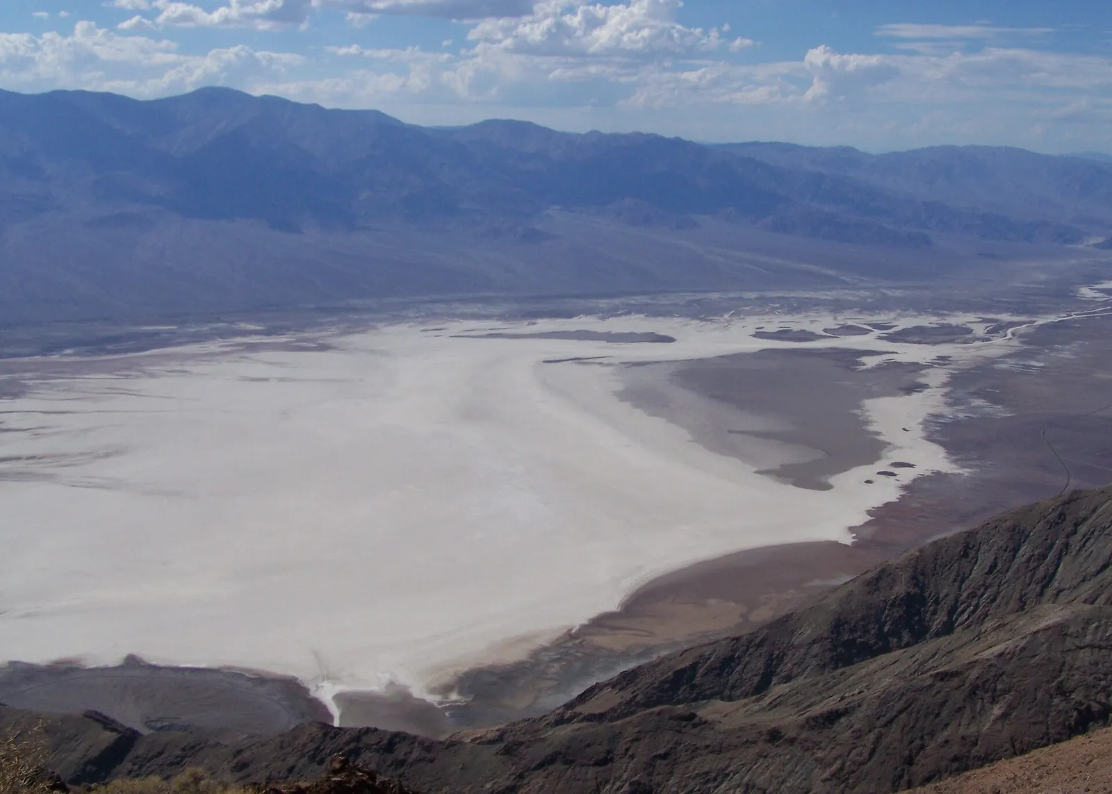 Badwater Basin in Death Valley, seen from Dante's View