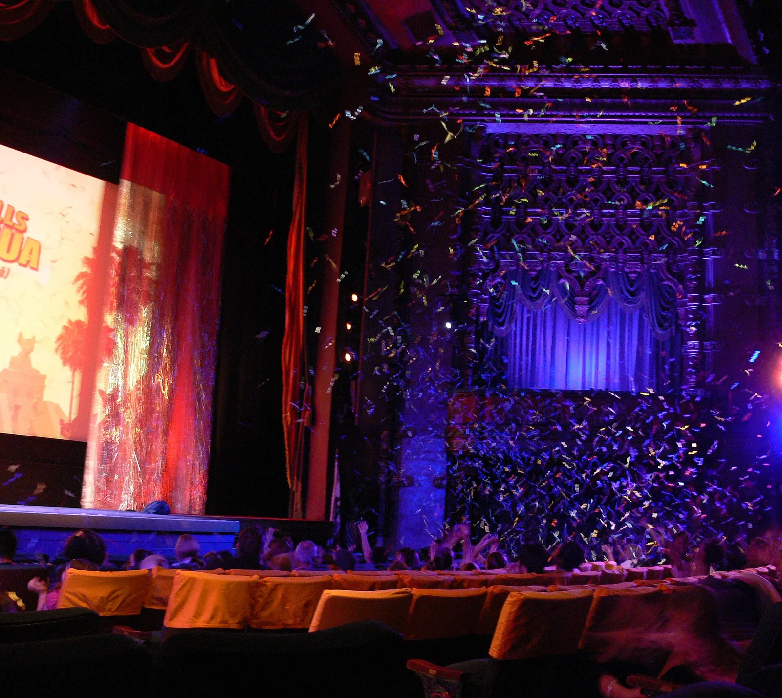 The ornate auditorium of the El Capitan Theatre in Hollywood.