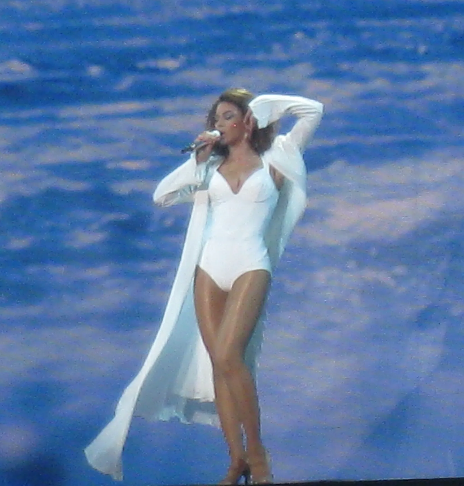 Beyoncé performing on tour.