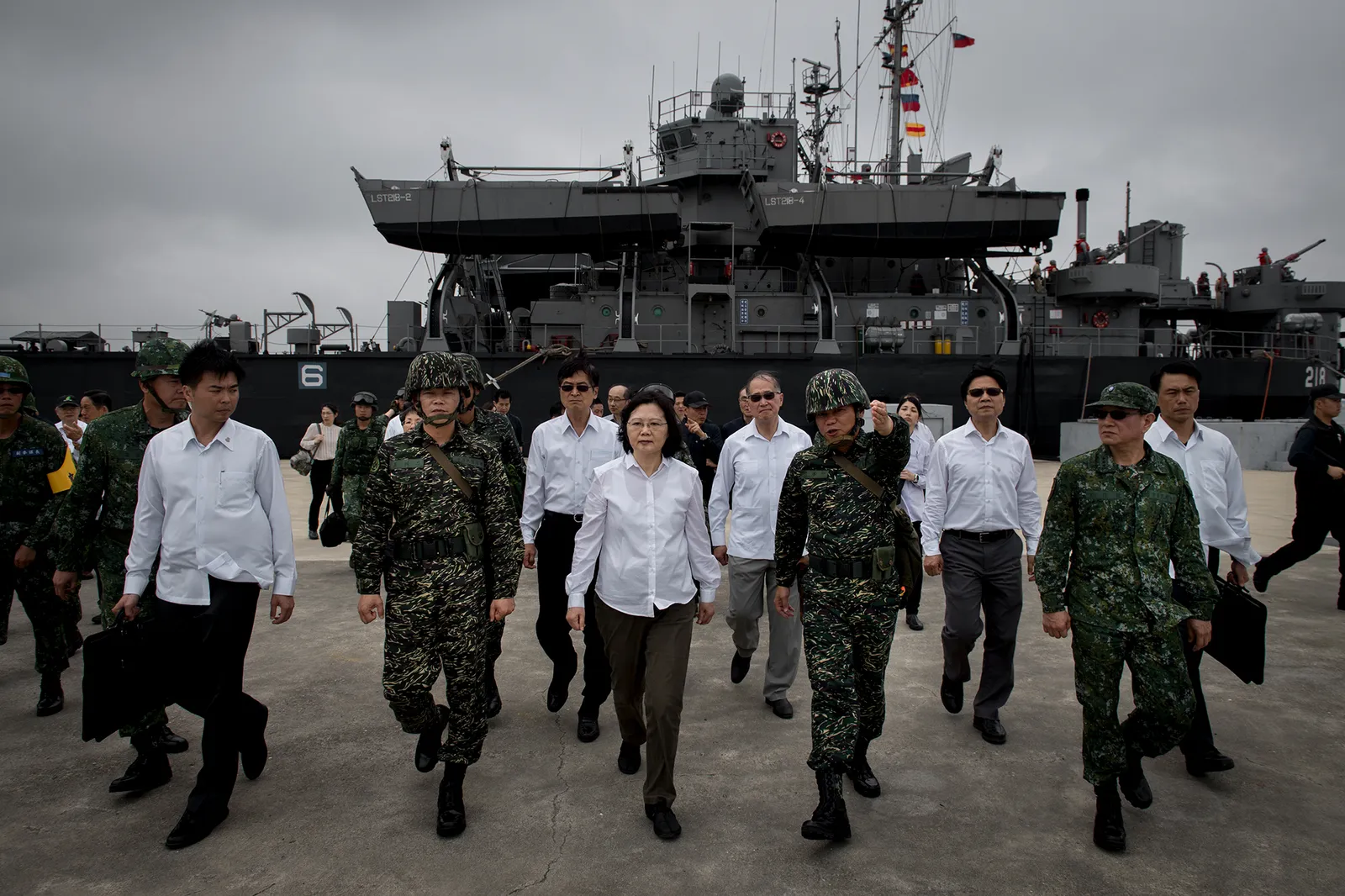 Taiwan's armed forces during a Han Kuang military exercise.