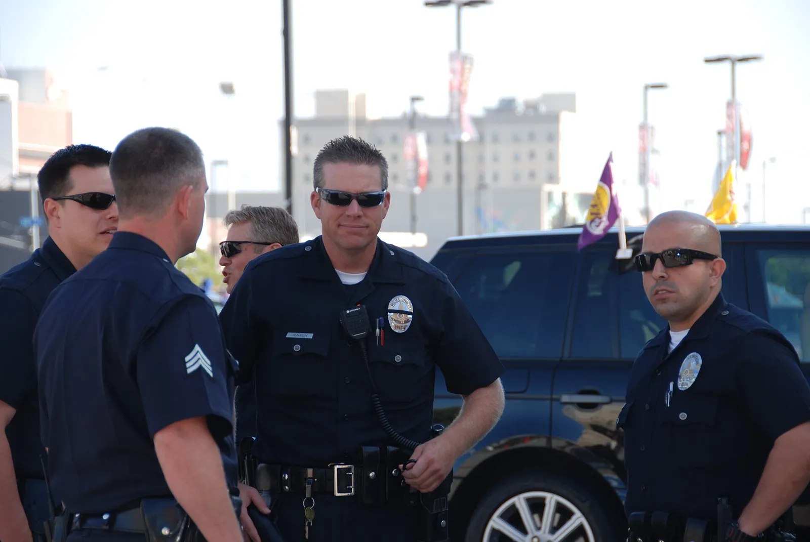 Los Angeles Police Department officers on patrol
