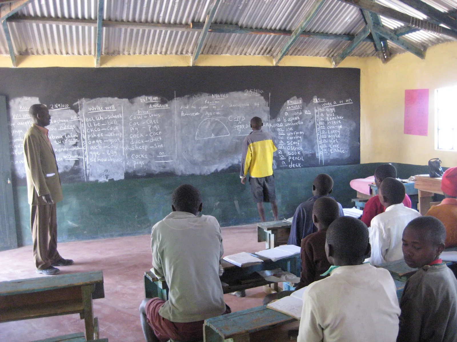 Children at a school in Kenya.