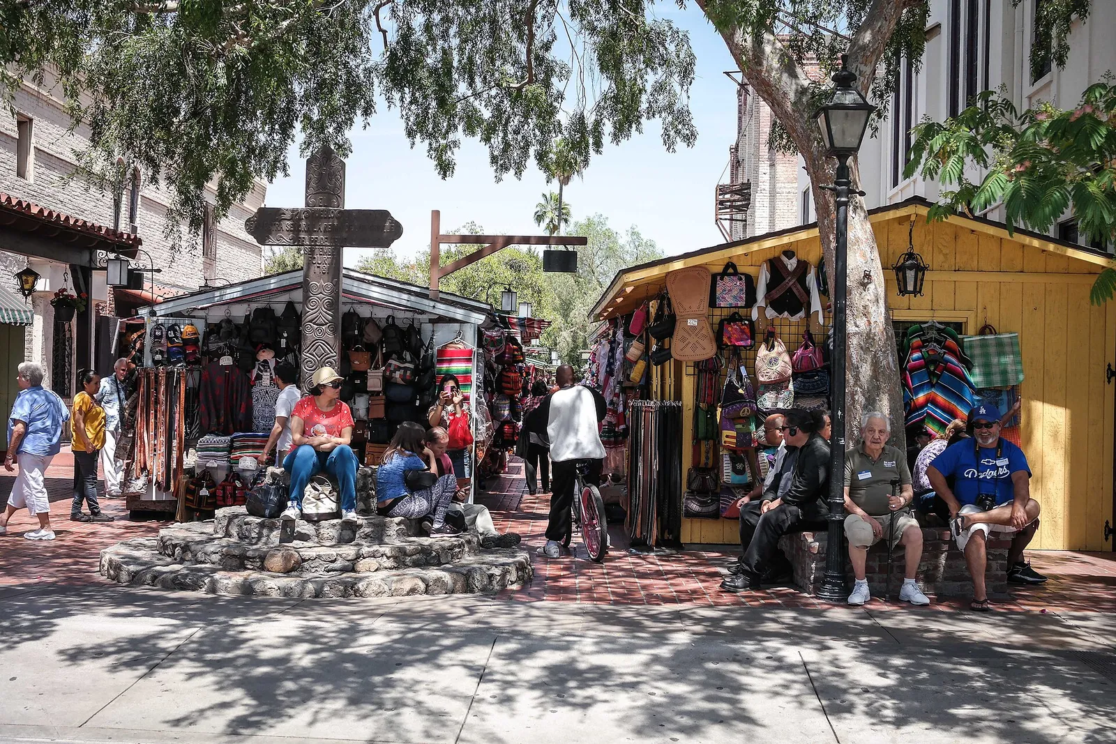 Olvera Street, the historic marketplace in downtown Los Angeles.
