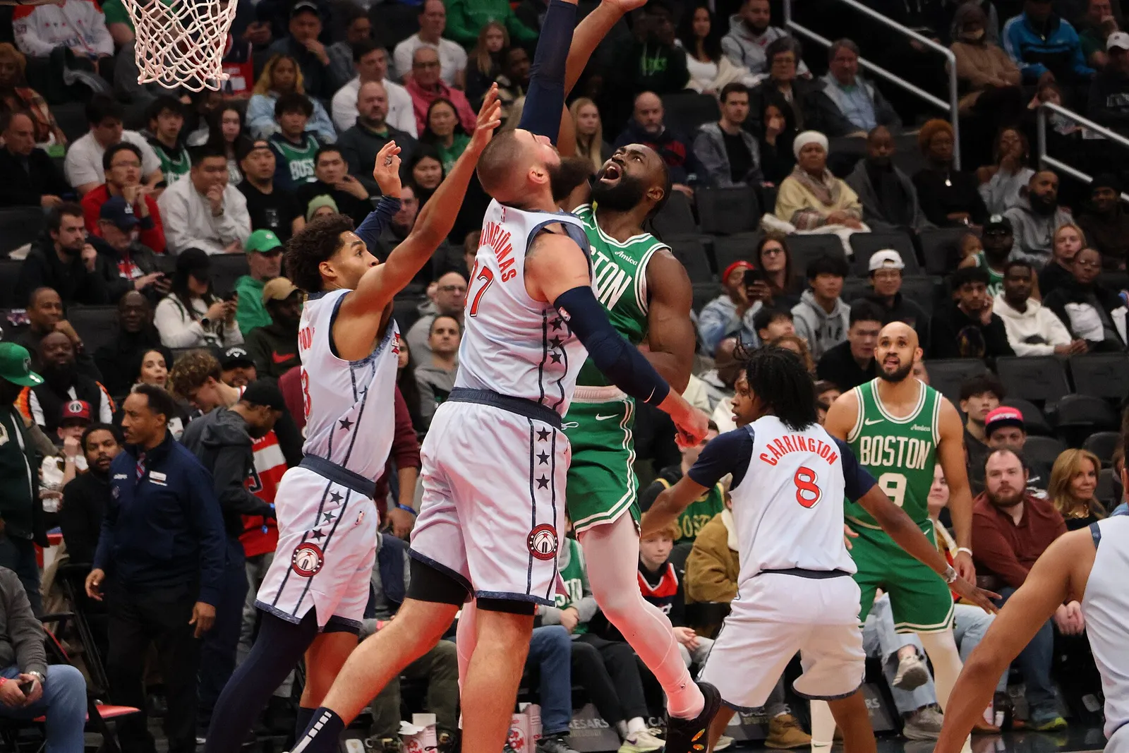The Boston Celtics during a game.
