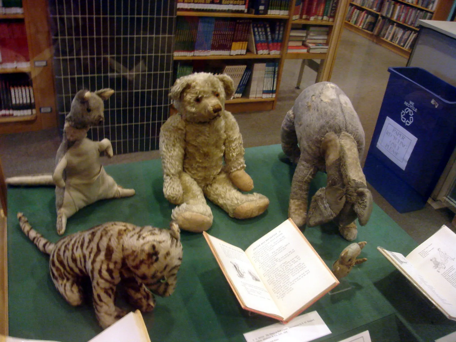 Vintage plush teddy-bear toys.