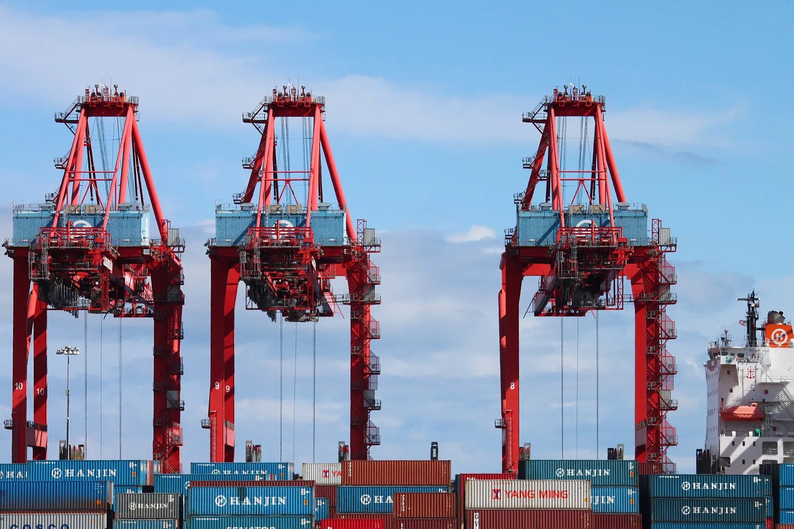 Cargo cranes at the Port of Long Beach, part of the nation's busiest container gateway.