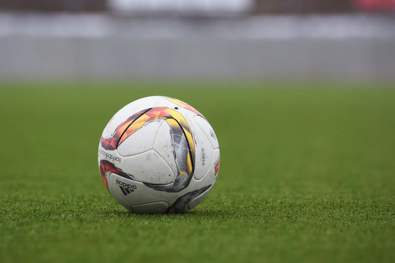 A soccer ball on a grass pitch (file photo).