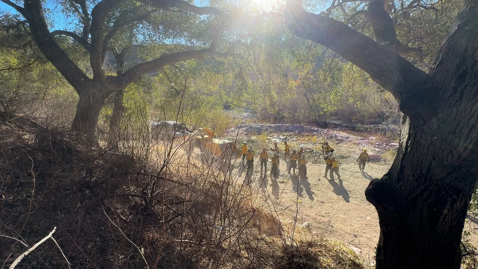 Firefighters work a Southern California brush fire in the Angeles National Forest (file photo).