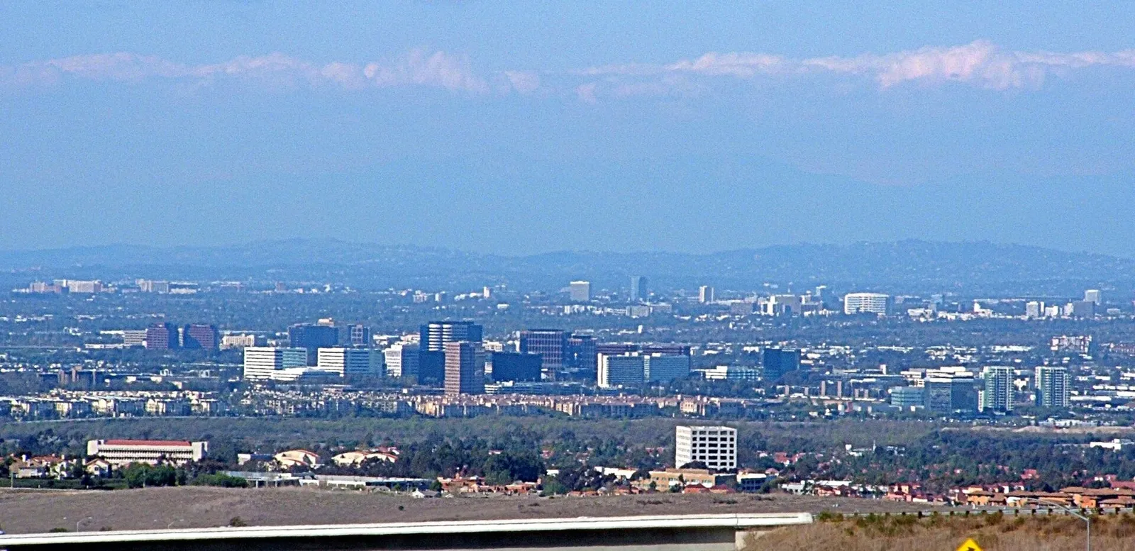 An aerial view of Irvine, California.