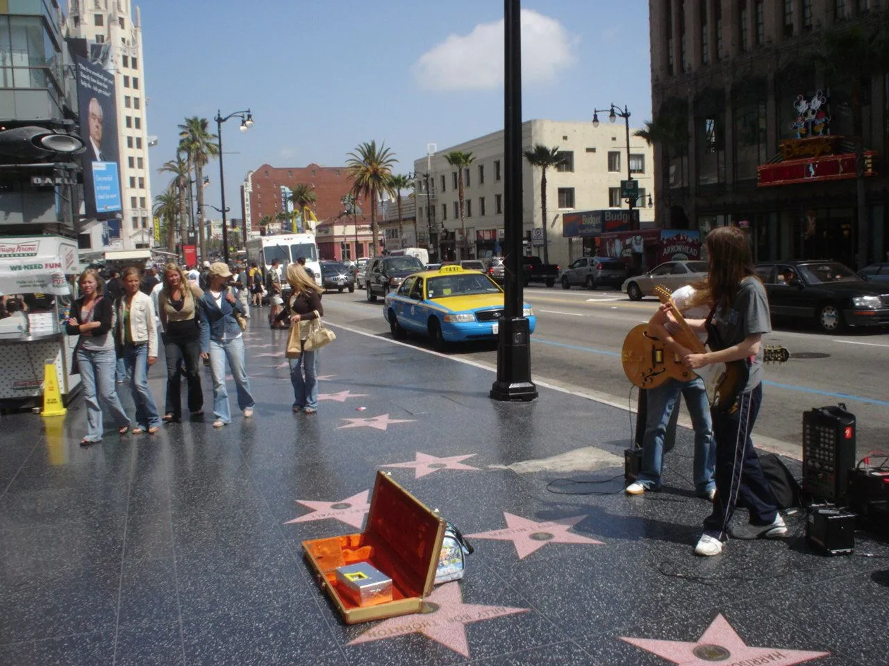 Stars on the Hollywood Walk of Fame.