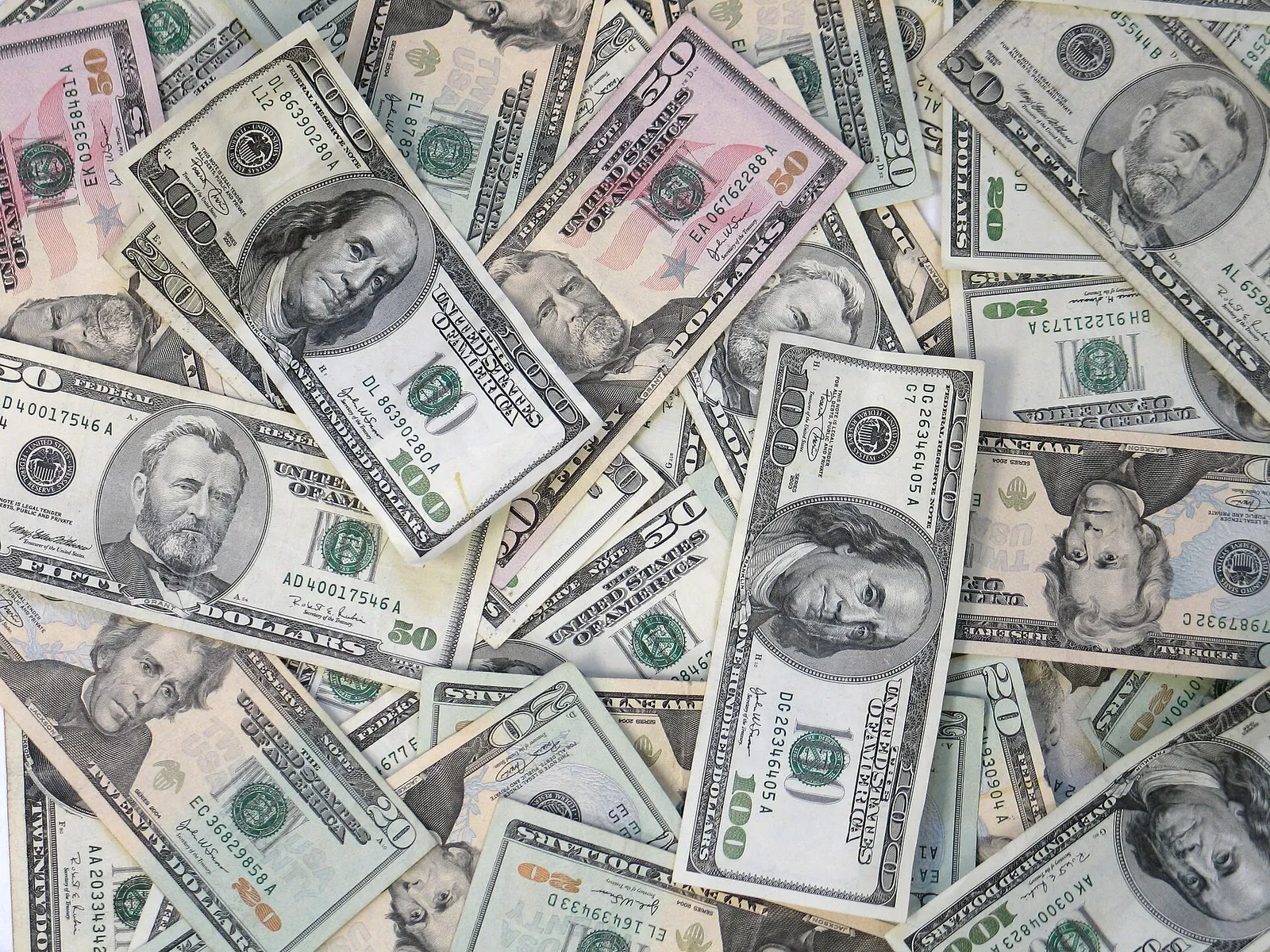 U.S. dollar bills.