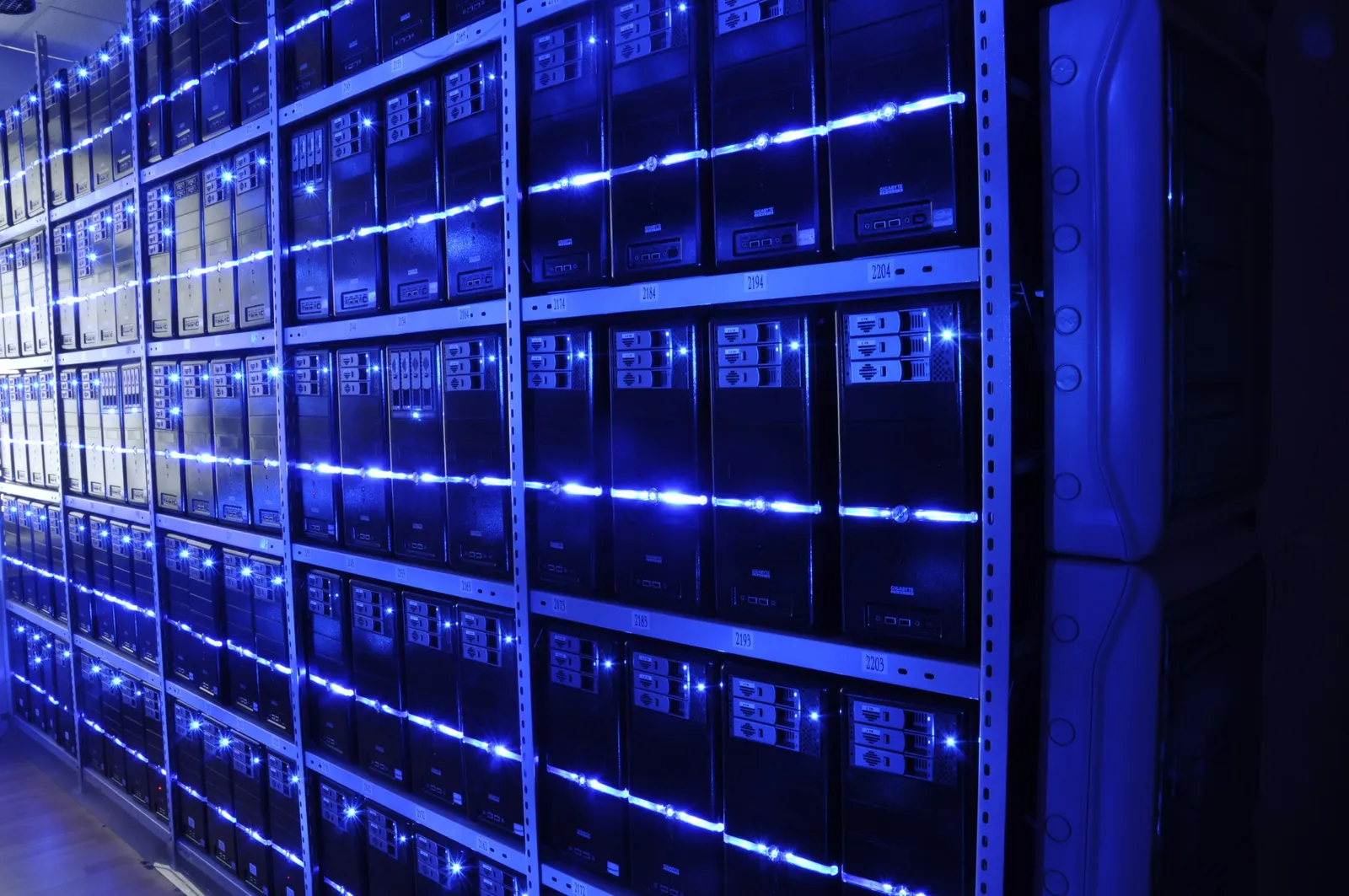 Servers in a data center.
