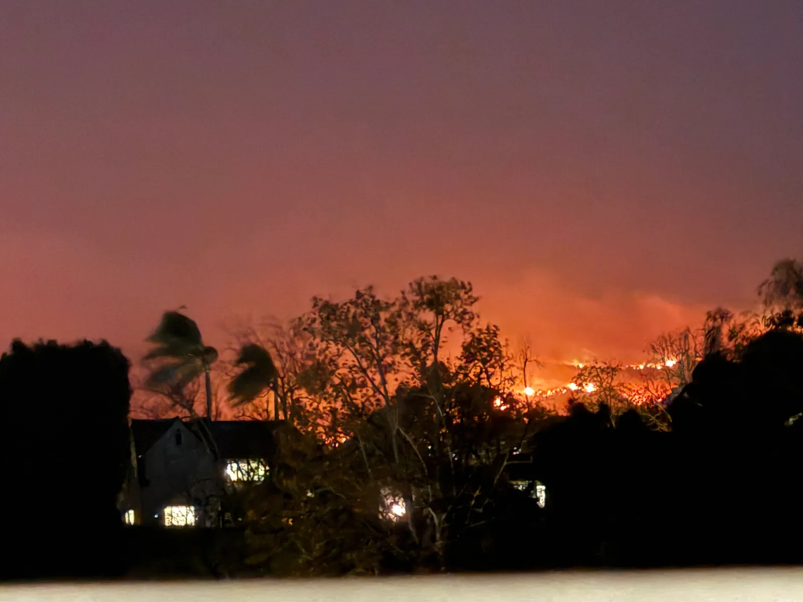 Smoke from the Palisades Fire seen from UCLA in January 2025