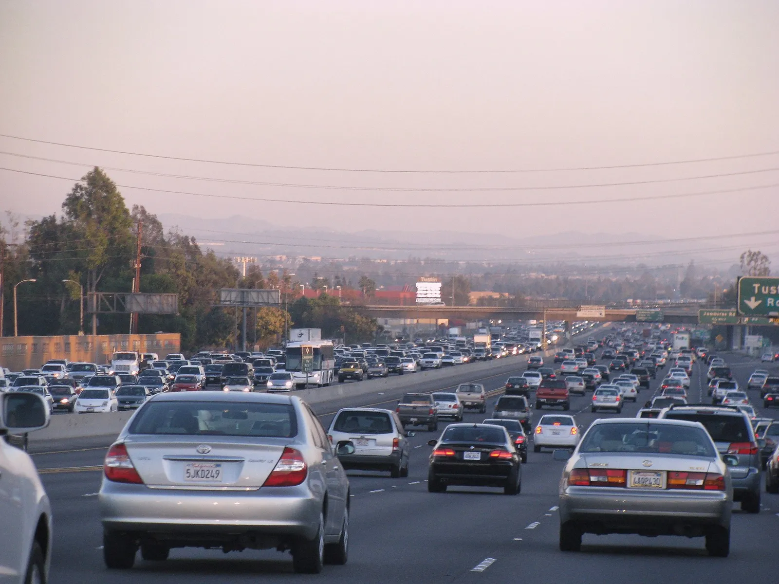 Traffic on a Southern California freeway