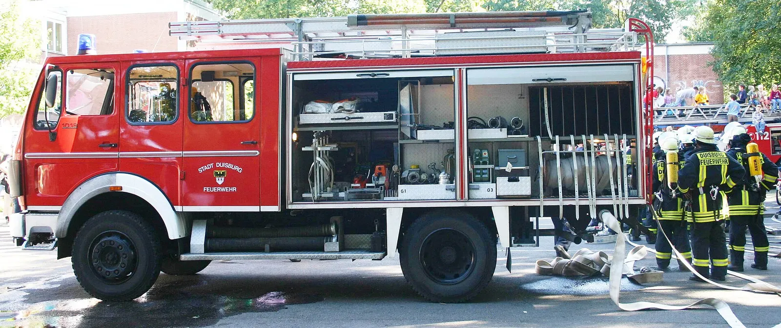 A German fire brigade engine (illustrative).