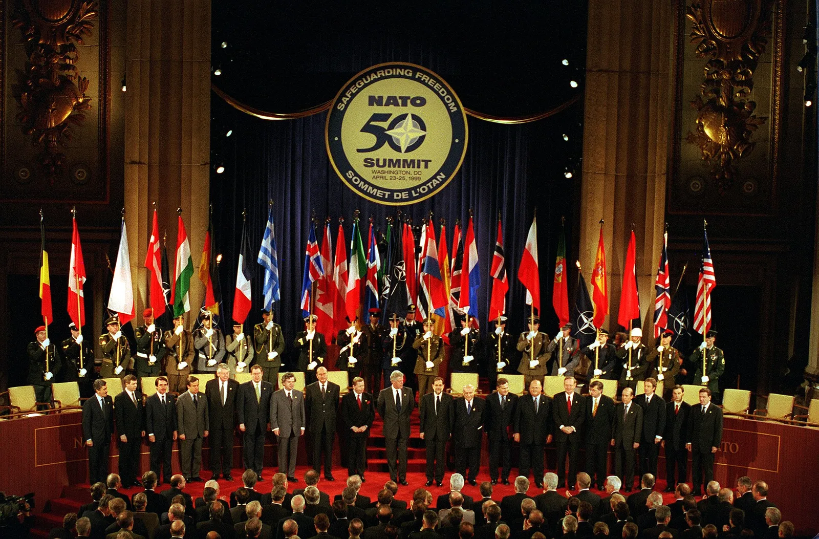 Flags at a NATO summit (file photo).