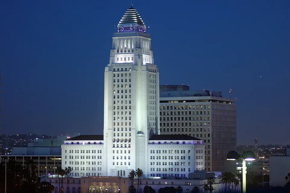 Los Angeles City Hall, which has recognized the Boleros de Noche series with a Día del Bolero.