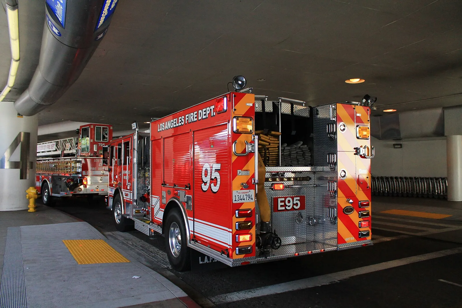A Los Angeles Fire Department engine.