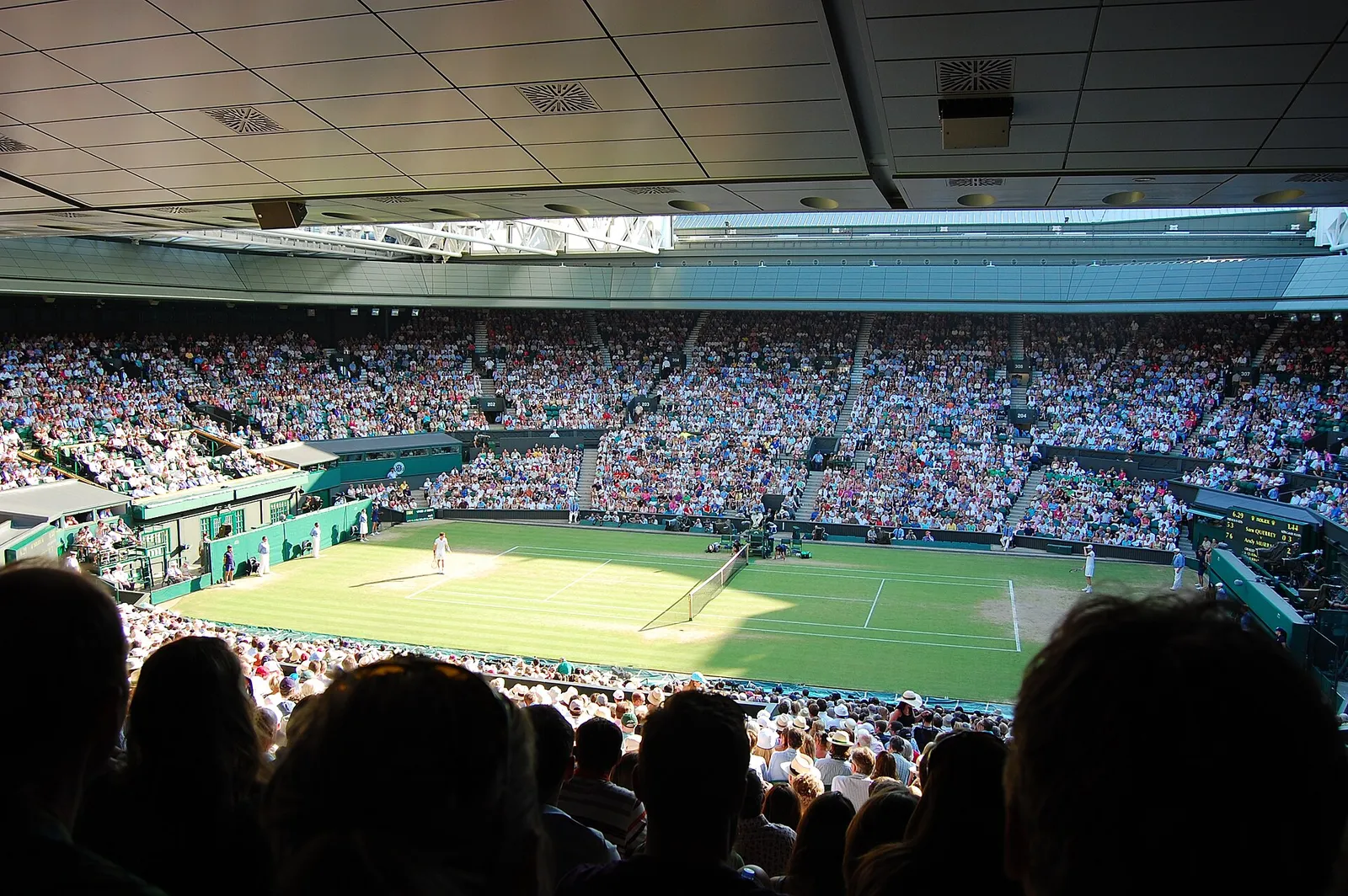 A tennis centre court