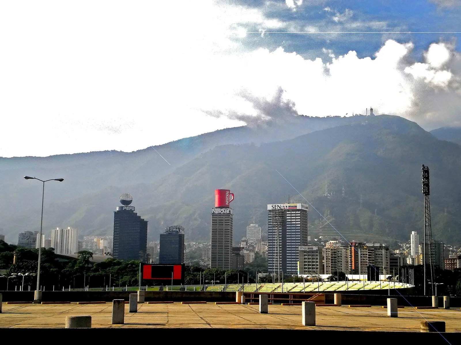 The skyline of Caracas, Venezuela.