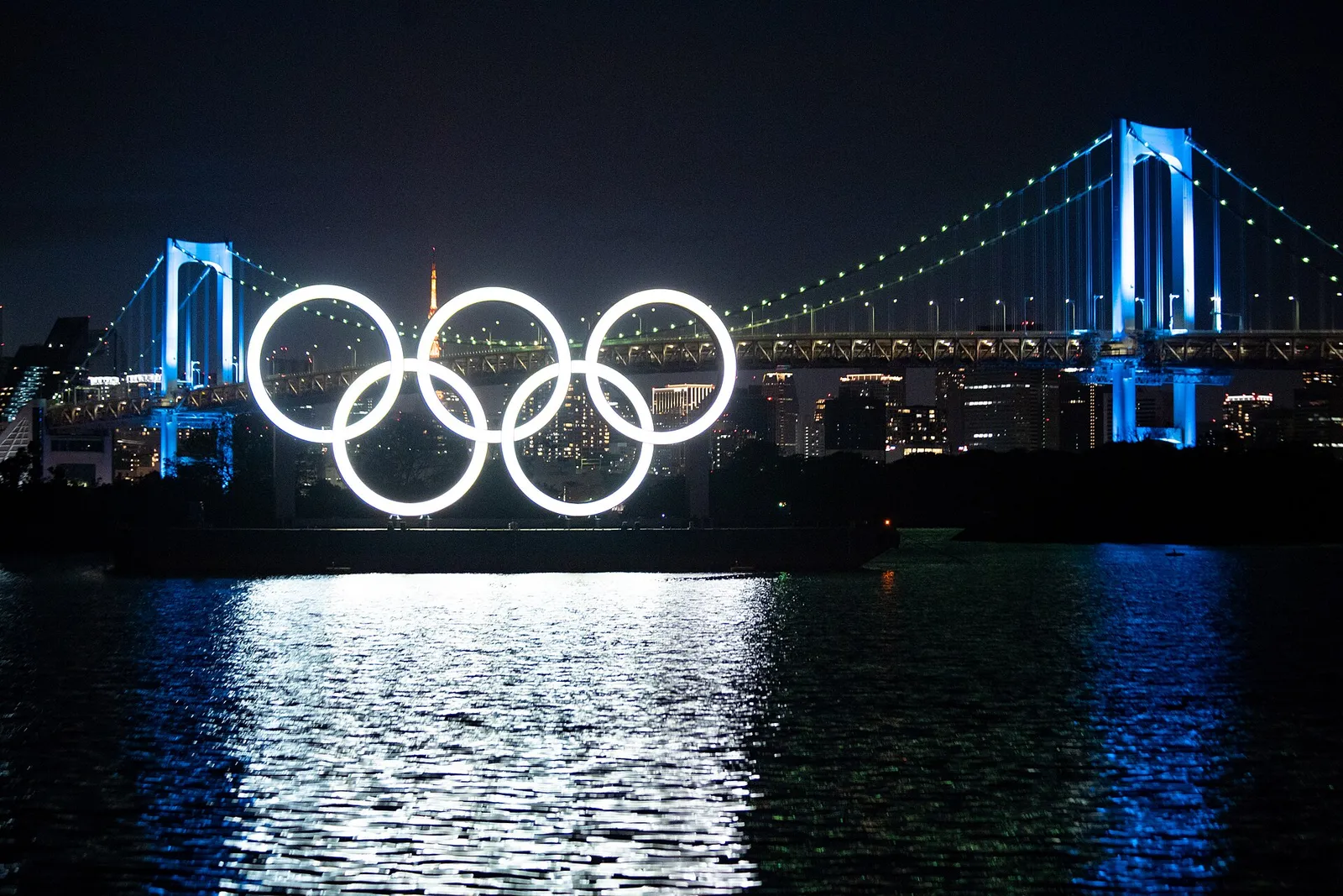 A monument of the Olympic rings (file photo).
