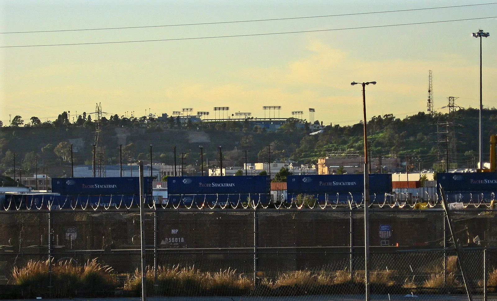 Dodger Stadium seen from the east