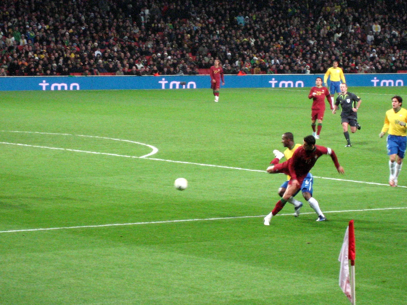 Cristiano Ronaldo in a Portugal jersey.
